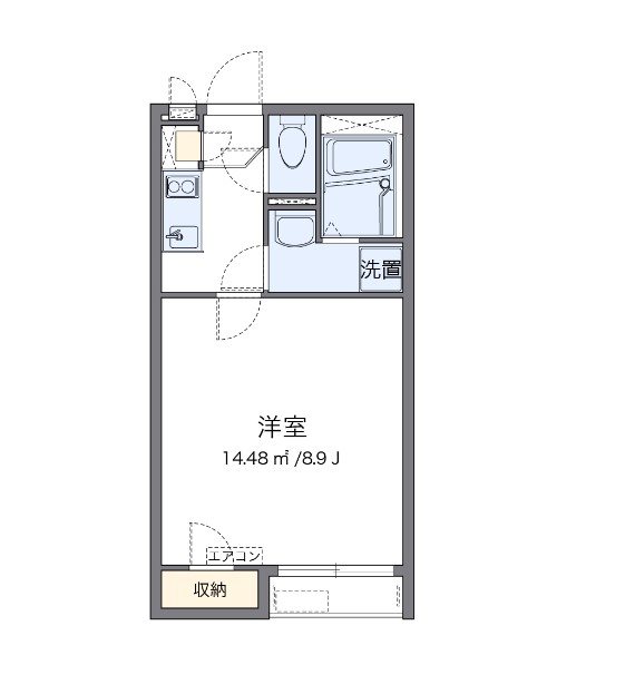 さんふらわー入谷 202号室 間取り