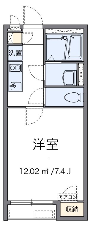 OLIVE 204号室 間取り