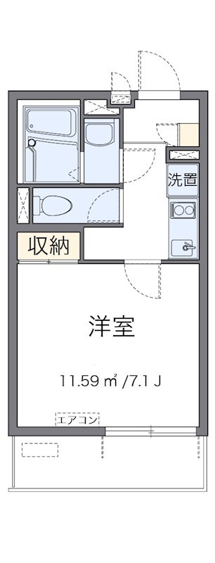 ル　メルシェ 308号室 間取り