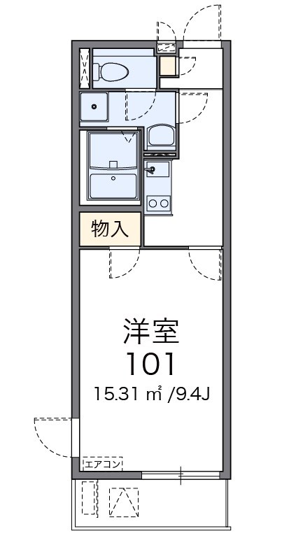 和光南MS 201号室 間取り