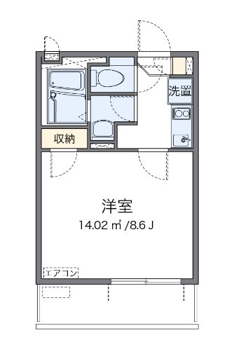 パタータ 204号室 間取り