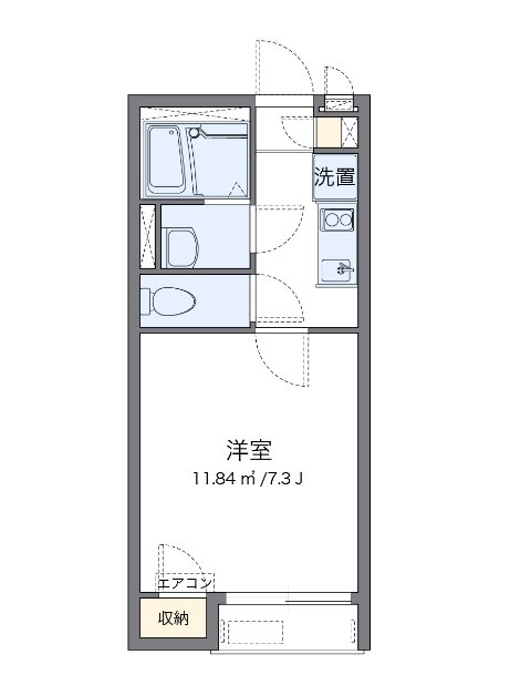 ボンヌール 204号室 間取り