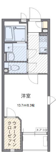 呉松Ⅱ 101号室 間取り