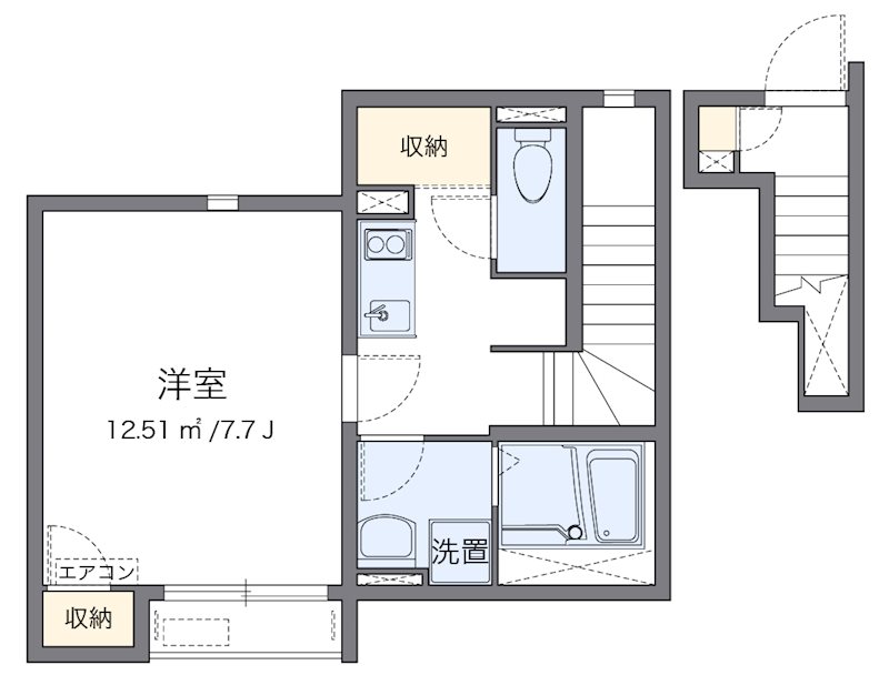 リバー 204号室 間取り