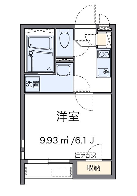 落合 101号室 間取り