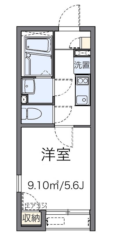 ゼフィール 101号室 間取り