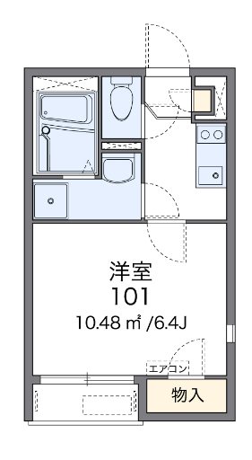 舎人 203号室 間取り