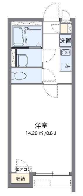 コンフォーティア末広 201号室 間取り