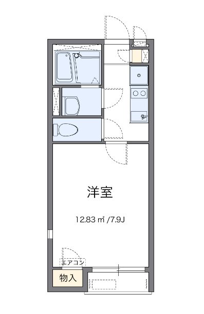 フォレスト江見 204号室 間取り