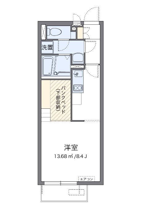 ＩＩＤＡ 107号室 間取り