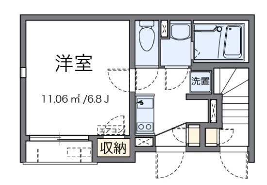 和光四番館 102号室 間取り