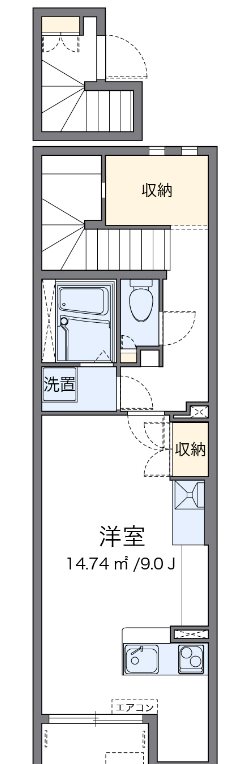 栄町記念公園 205号室 間取り