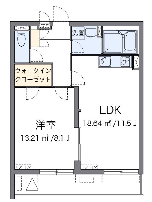 リベーラ 304号室 間取り