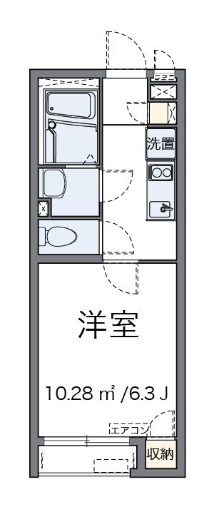 フルール高円寺 104号室 間取り