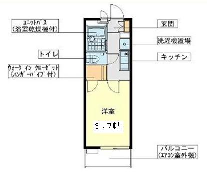 パレス中田　　 403号室 間取り