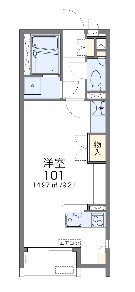 シュエットフルール 101号室 間取り
