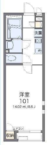 ティーダ中和田 204号室 間取り