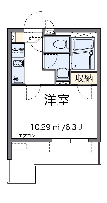 Ｃｌｏｖｅｒ 203号室 間取り