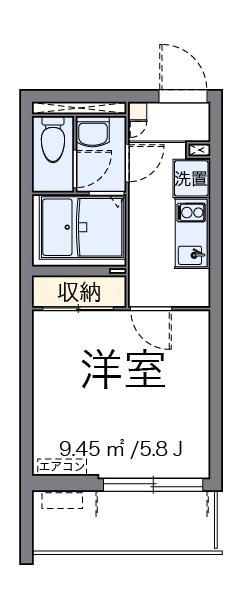 グラントフィールド 401号室 間取り