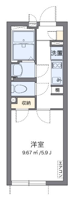 Buono 202号室 間取り