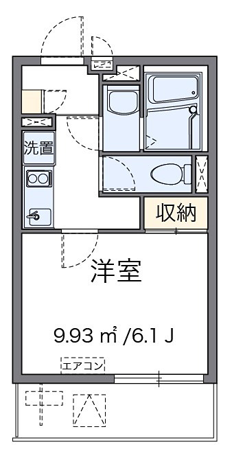 レジスター本郷 406号室 間取り