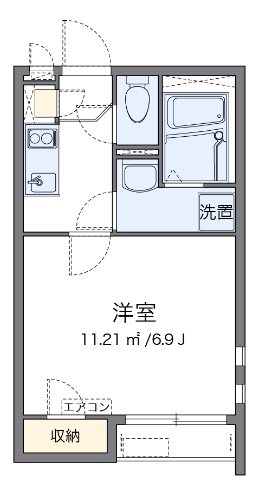 N　tray 102号室 間取り