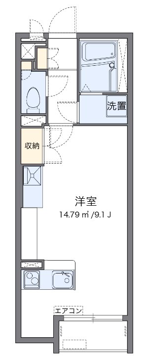 城山 107号室 間取り