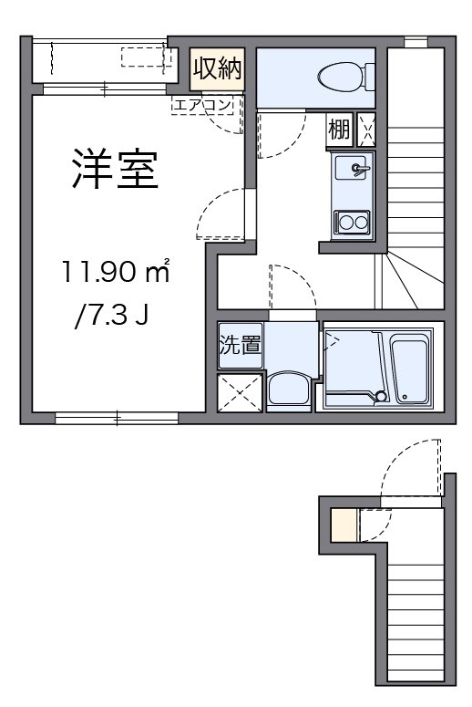 ジャルディーノＢ 201号室 間取り