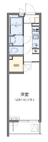 WEST八潮 104号室 間取り