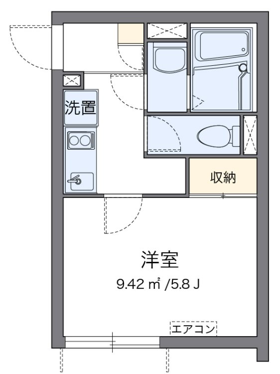 アクア 203号室 間取り