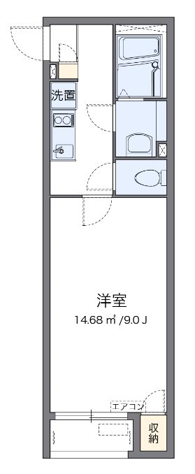 OSMANTHUS 204号室 間取り