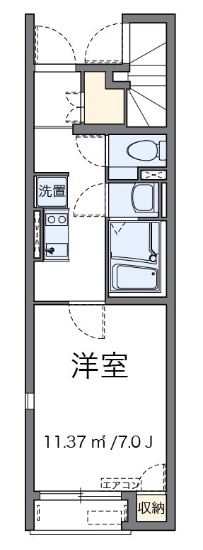 ルネッタ 102号室 間取り