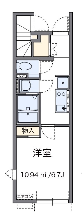 青梅橋 101号室 間取り