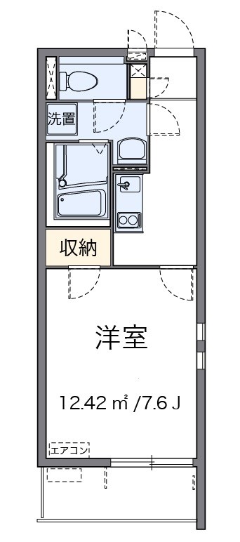 ラポステ一ツ家 105号室 間取り