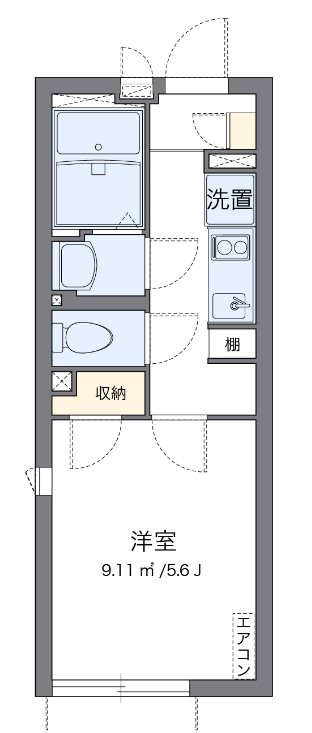 ポラリスⅡ 201号室 間取り