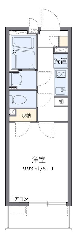 シャトレー栗木 205号室 間取り