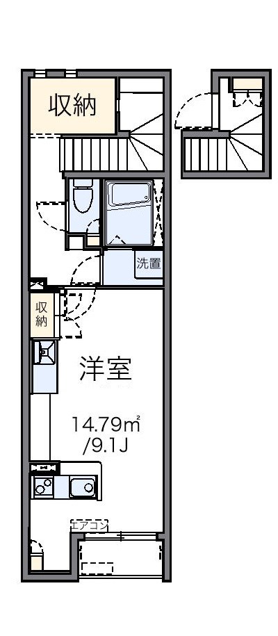 ウェストベルク 206号室 間取り