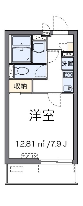 帰燕館 203号室 間取り