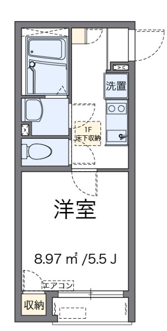 エムエスケイⅢ 106号室 間取り