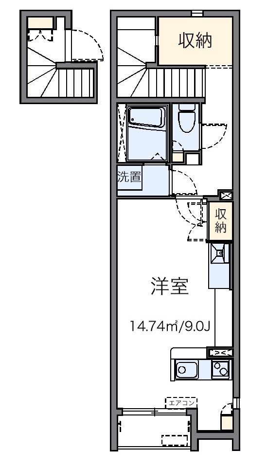 ボヌールH 206号室 間取り