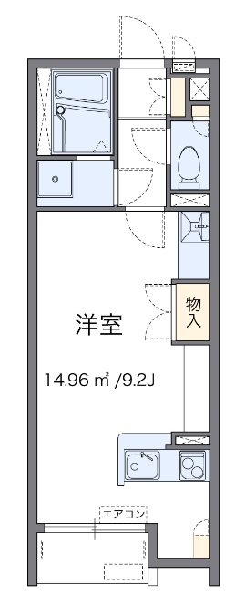 琉海 104号室 間取り