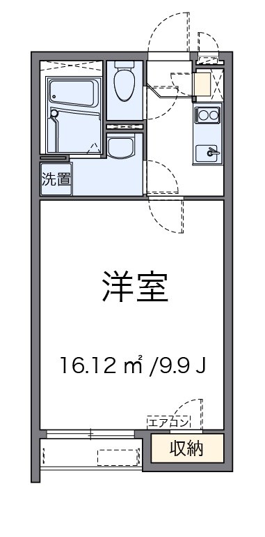 いちごの木 202号室 間取り