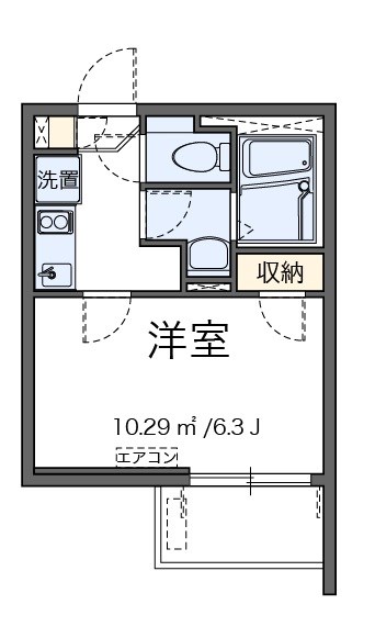 シャ　ブラン　プティ 202号室 間取り