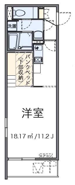 アプローズ 104号室 間取り