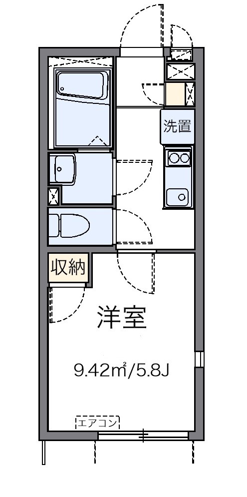 ソレイユ日吉 103号室 間取り