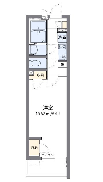 レジデンス追分 404号室 間取り