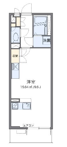 アシュ 209号室 間取り