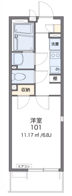 カサミラⅡ 104号室 間取り