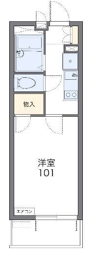 アーバン国立 304号室 間取り