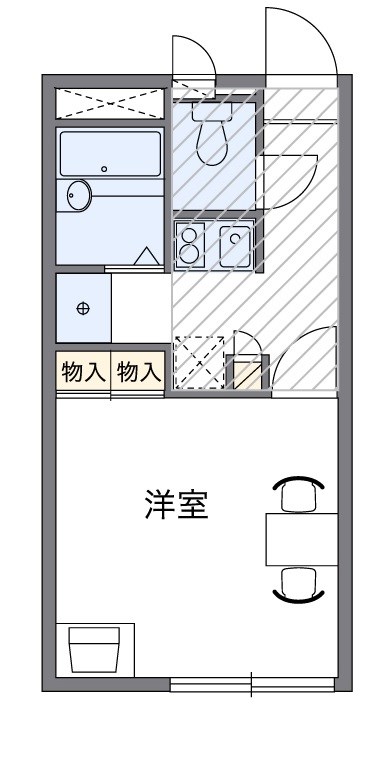 シェ　ヴー 204号室 間取り